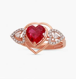 The Cerise Heart Ring